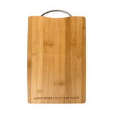 Love What's On Your Plate Bamboo Cutting Board