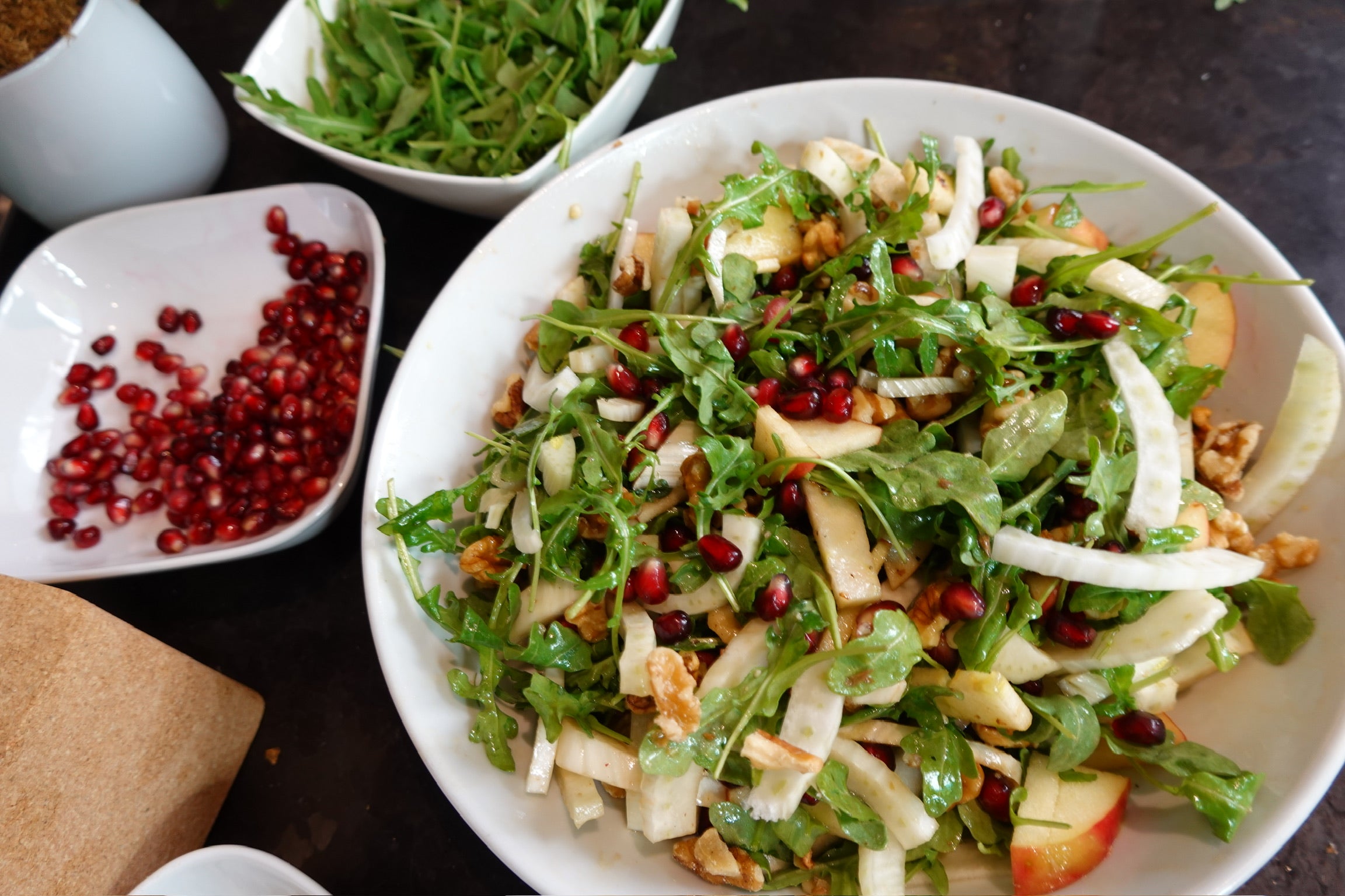 Arugula Salad with Pomegranate & Fennel