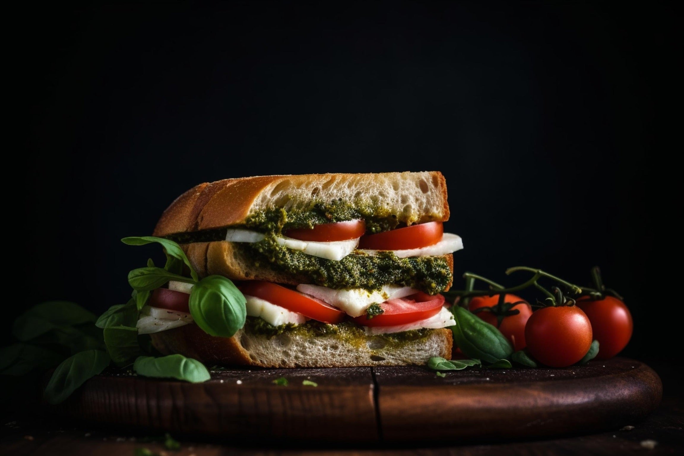 Pesto Caprese Sandwich