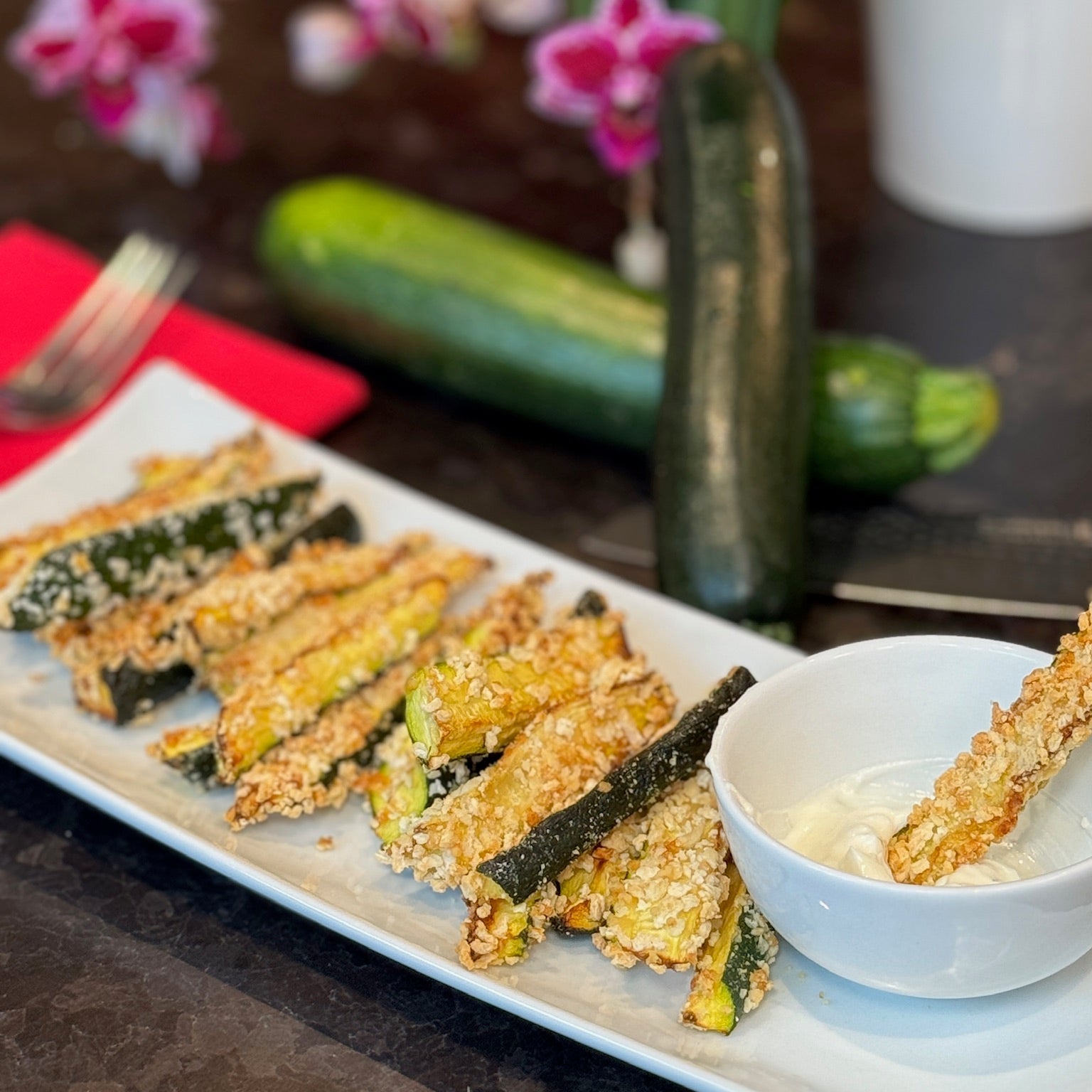 Oven-Fried Zucchini Sticks