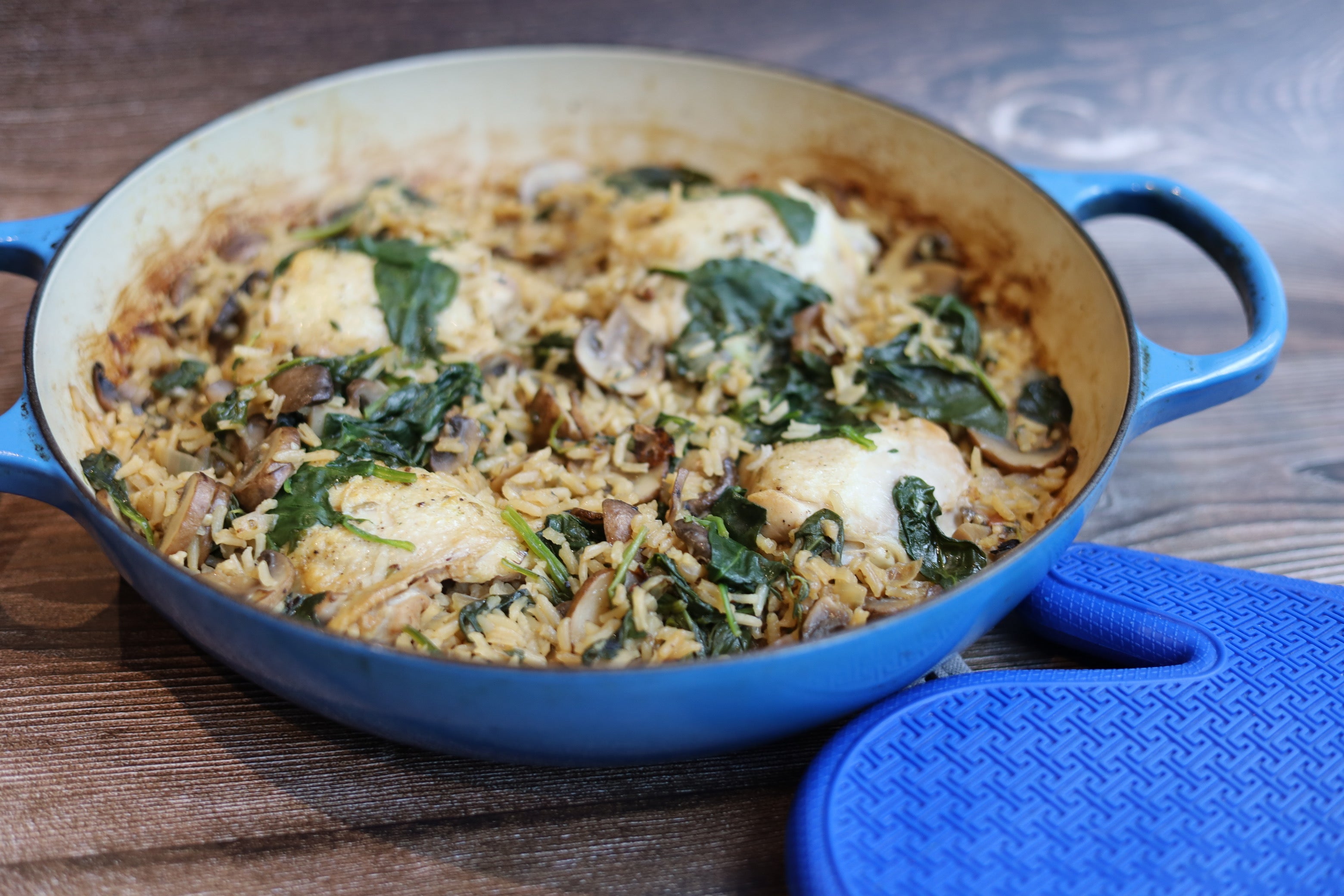 Mushroom Chicken & Rice Skillet