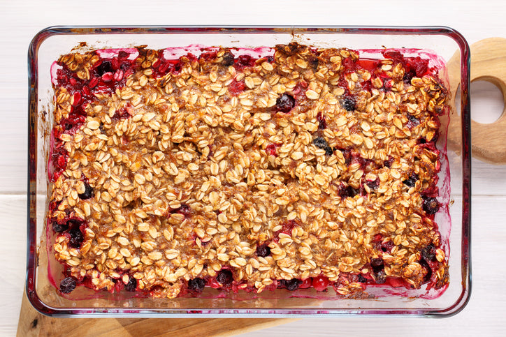 Strawberry PB Banana Oat Bake