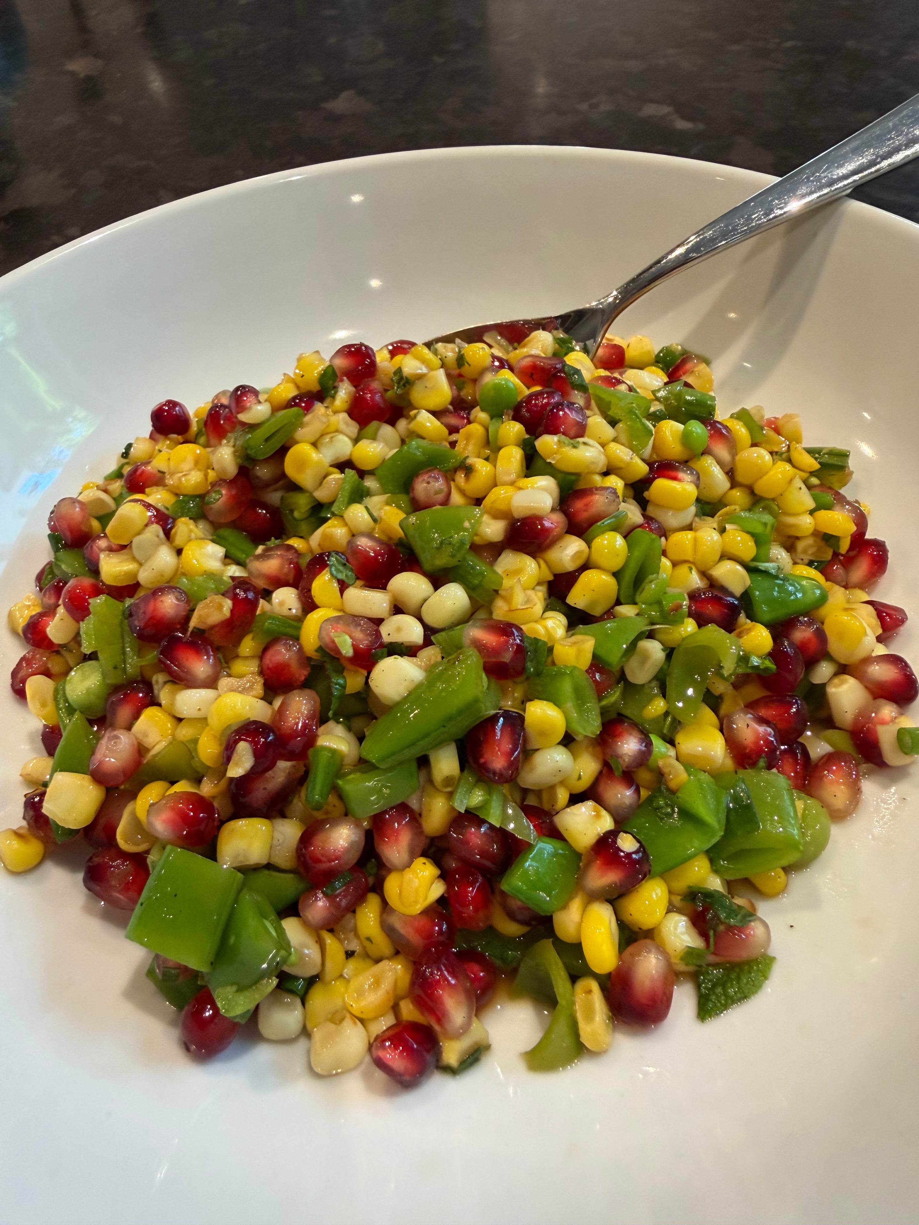 Corn Pomegranate Salad